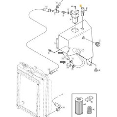 SFIATO 1/4 SERBATOIO OLIO IDR. STIGA ORIGINALE - 1135-3965-01