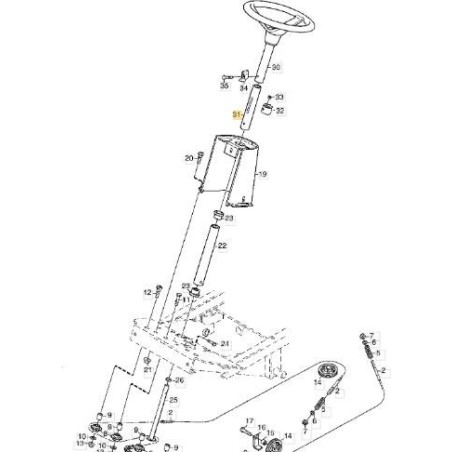 TUBO DE DIRECCIÓN NEGRO ORIGINAL STIGA - 1134-5216-01 | Newgardenstore.eu