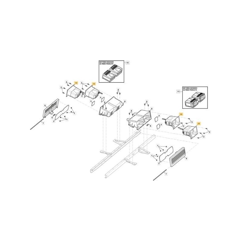 SUPPORTO BATTERIA R72 ORIGINALE STIGA - 384783074/0
