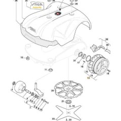 ORIGINAL STIGA 2 tooth sprocket - 1126-9179-01