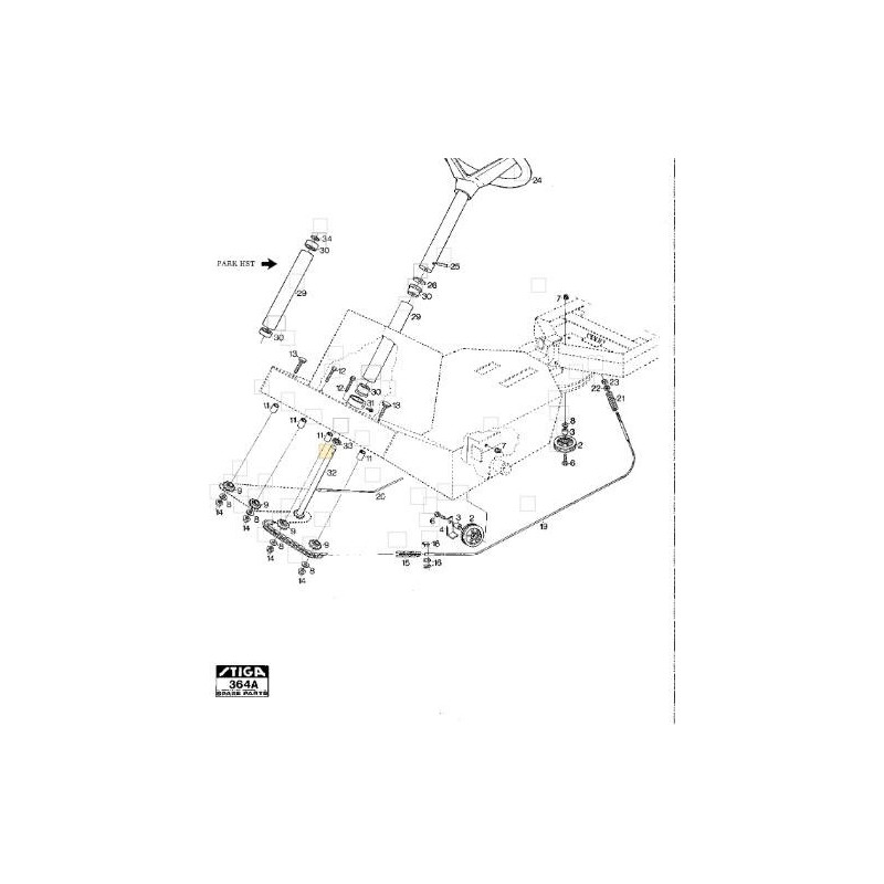 EJE DE DIRECCIÓN (-04) ORIGINAL STIGA - 1134-3084-01