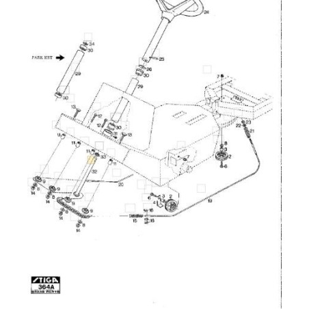 ARBRE DE DIRECTION (-04) ORIGINE STIGA - 1134-3084-01 | Newgardenstore.eu