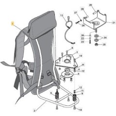 FLEX BRACES W/BACKREST PROF BACKPACK ORIGINAL STIGA - 123046003/0