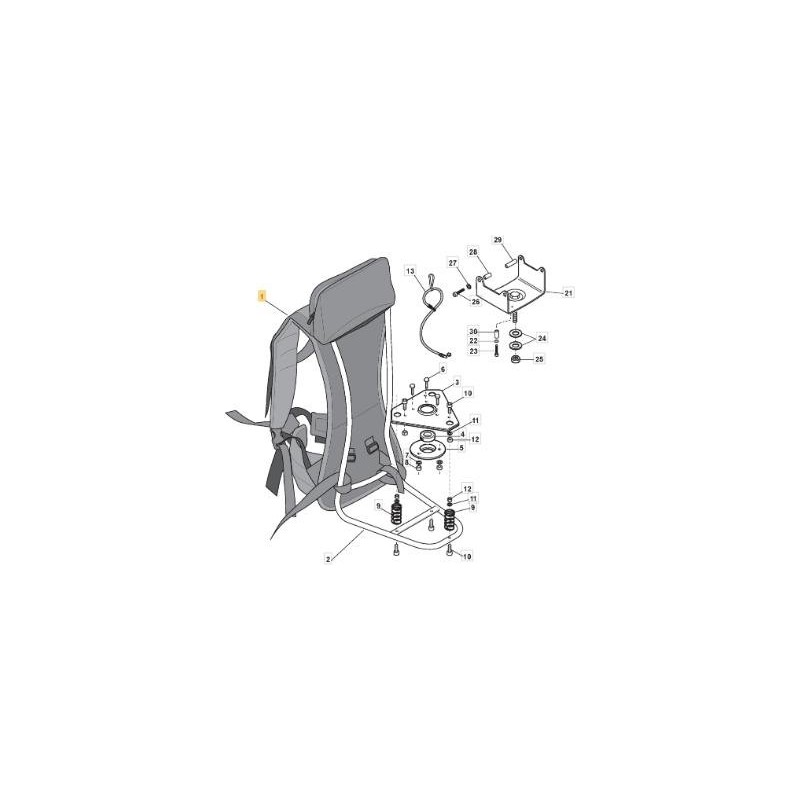 TIRANTES FLEX CON RESPALDO MOCHILA PROF ORIGINAL STIGA - 123046003/0