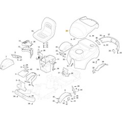 UPPER REAR BONNET COVER PC/PCH YELLOW STIGA ORIGINAL STIGA - 337110373/0 | Newgardenstore.eu