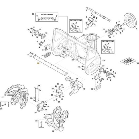 RASCHIETTO 760 SnTh CTF ORIGINALE STIGA - 383690001/0 | Newgardenstore.eu