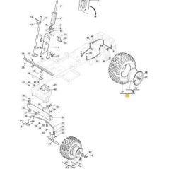 KIT RUOTA POS. 13x5 FE+WA P512 DG ORIGINALE STIGA - 384680080/0