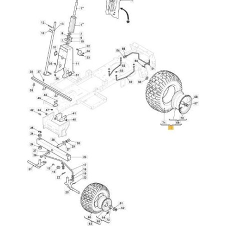 WHEEL KIT POS. 13x5 FE+WA P512 DG ORIGINAL STIGA - 384680080/0 | Newgardenstore.eu