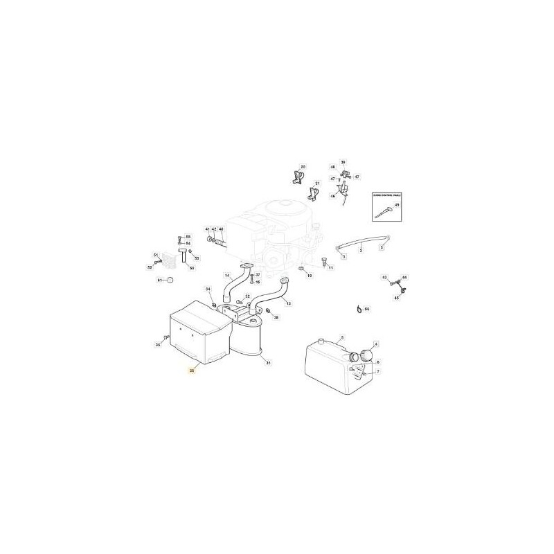 PROTECTION THERMIQUE TC GXV630 ZNN ORIGINE STIGA - 382598073/0