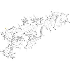 SIDE SIDE BONNET RIGHT JX-TCX BLACK ORIGINAL STIGA - 382394658/0