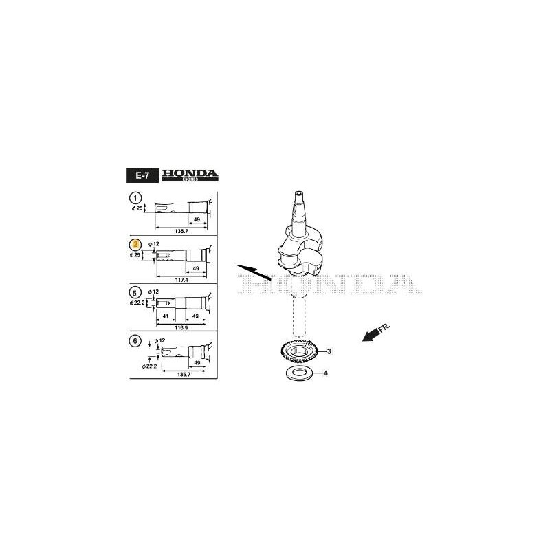 ORIGINAL STIGA CRANKSHAFT - 118551805/0