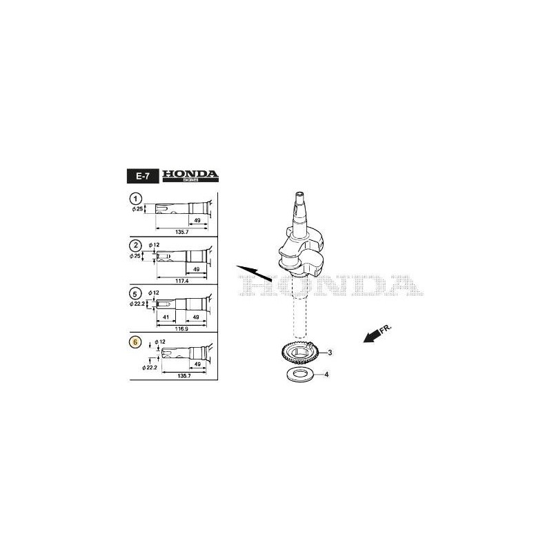 ORIGINAL STIGA CRANKSHAFT - 118551804/0