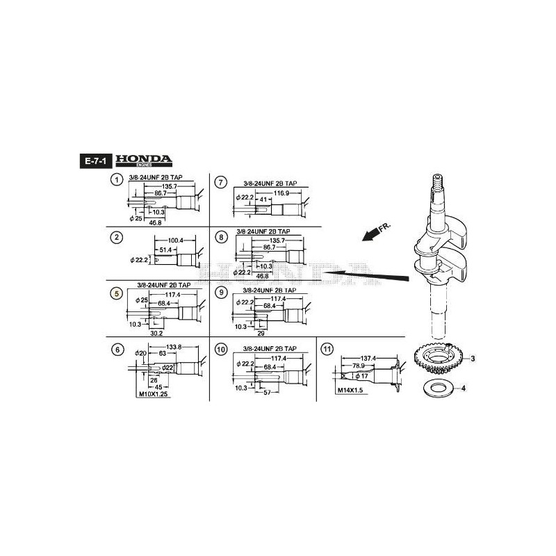 ORIGINAL STIGA CRANKSHAFT - 118551803/0