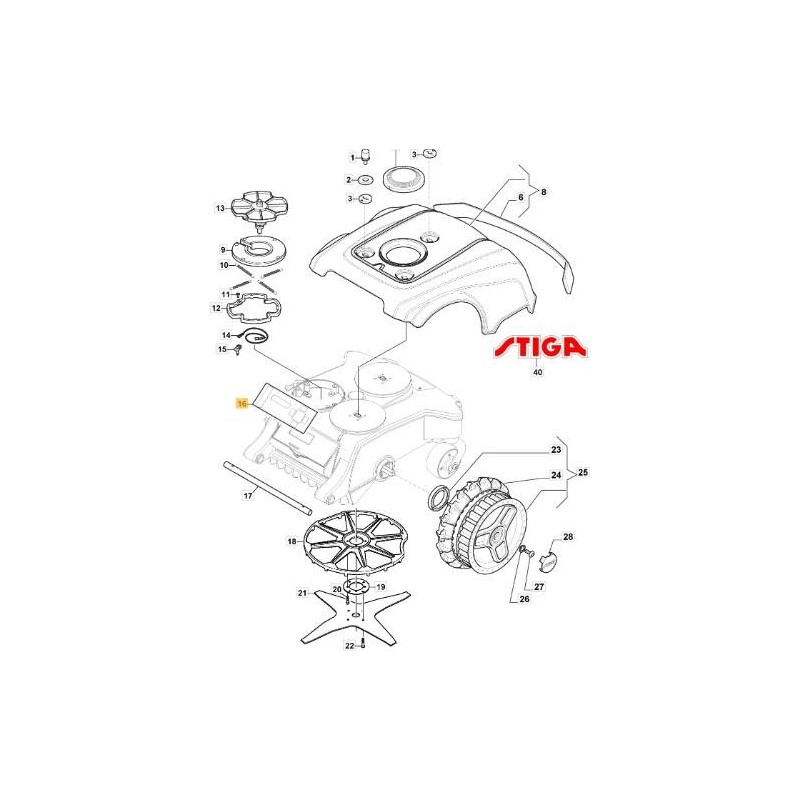 ROBOTERTASTATUR STIGA AC500 (L200L) '15 ORIGINAL STIGA - 122420014/0