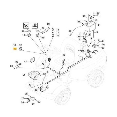 INTERRUPTOR DE ELEVACIÓN DE ESTACIONAMIENTO TRASERO ORIGINAL STIGA - 9400-0283-01 | Newgardenstore.eu