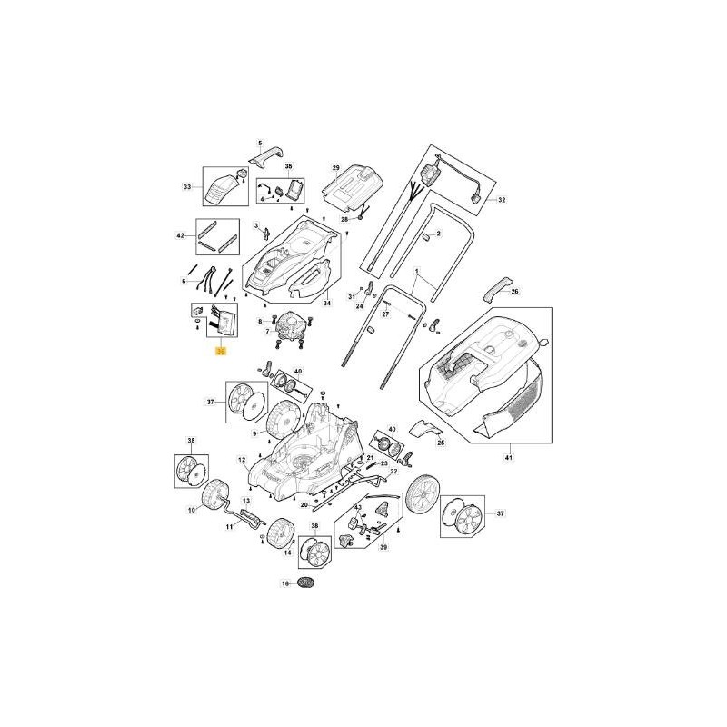 KIT COMMUTATEURS PCB E E 340 Li 40 ORIGINAL STIGA - 118811043/0