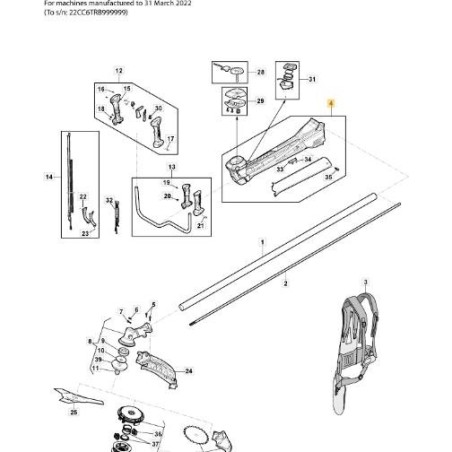 TRANSMISSION CARTER ASSEMBLY SBC 646-656DX - ORIGINAL STIGA DISPLAY - 118805216/0 | Newgardenstore.eu