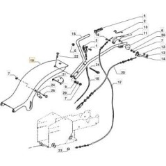 ORIGINAL STIGA YELLOW HANDLEBAR SUPPORT - 1483-2356-01 | Newgardenstore.eu