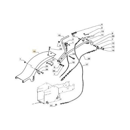 SOPORTE MANILLAR ORIGINAL STIGA AMARILLO - 1483-2356-01 | Newgardenstore.eu