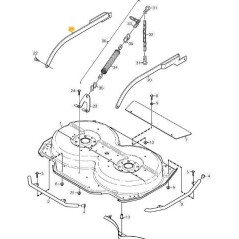 RIGHT ARM GRAY 105C L-789MM ORIGINAL STIGA - 1134-6237-02 | Newgardenstore.eu