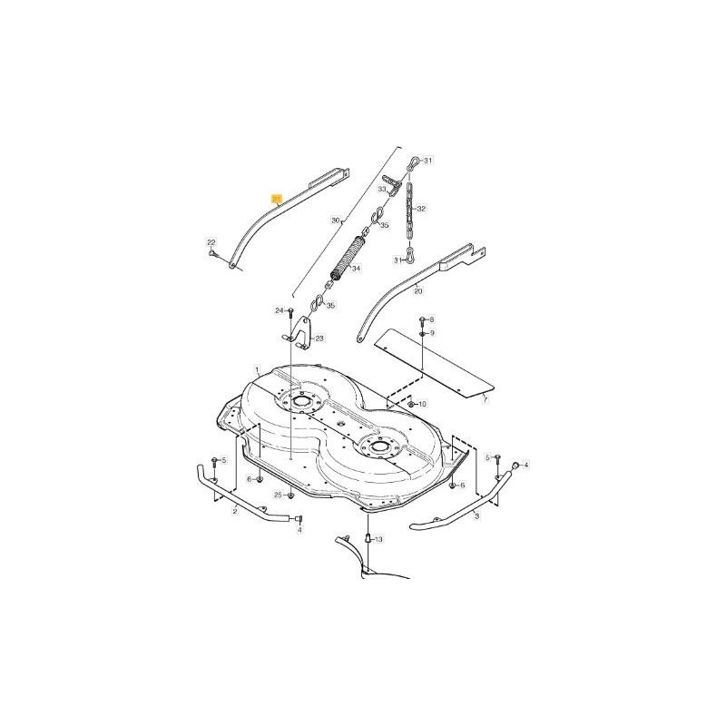 BRAZO DERECHO GRIS 105C L-789MM ORIGINAL STIGA - 1134-6237-02
