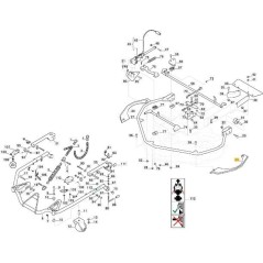 PROTECTION LATÉRALE SX 110 GRIS ASTRAL ORIGINE STIGA - 387603357/0 | Newgardenstore.eu