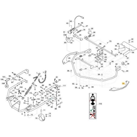 PROTECTION LATÉRALE SX 110 GRIS ASTRAL ORIGINE STIGA - 387603357/0 | Newgardenstore.eu