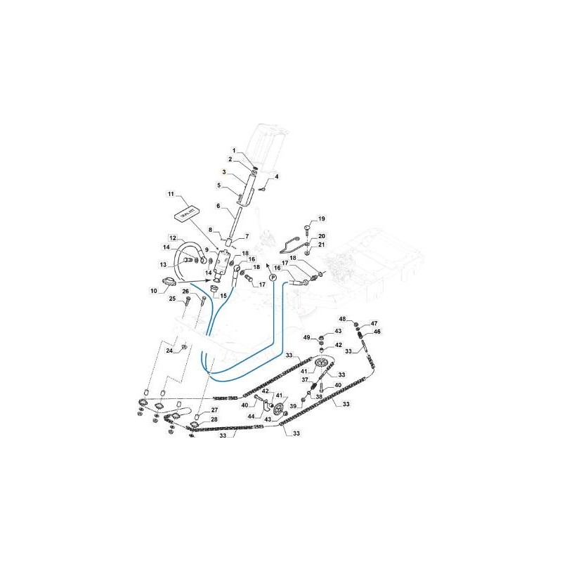 STEERING COLUMN REINFORCEMENT PFM EL CTF ORIGINAL STIGA - 387650003/0