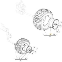 POSTER DEL CERCHIO RUOTA. 7,5X8 DG ORIGINALE STIGA - 182001505/0