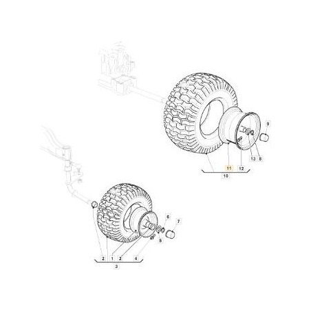 WHEEL RIM POSTER. 7,5X8 DG ORIGINAL STIGA - 182001505/0 | Newgardenstore.eu