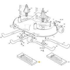 STIGA MULCHING BLADE 122cm ORIGINAL STIGA - 1134-9229-01 | Newgardenstore.eu