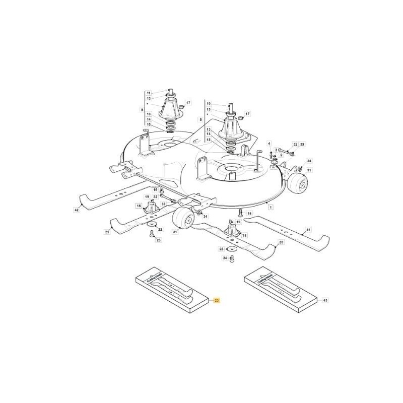 CUCHILLA ACABADORA STIGA 122cm ORIGINAL STIGA - 1134-9229-01