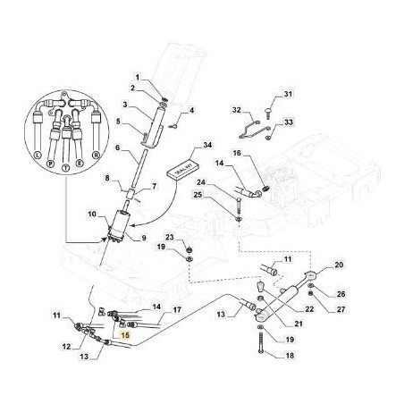 ORIGINAL STIGA HYDRAULISCHER AUSPUFFSCHLAUCH – PFM T-VERBINDUNG – 387869506/0 | Newgardenstore.eu