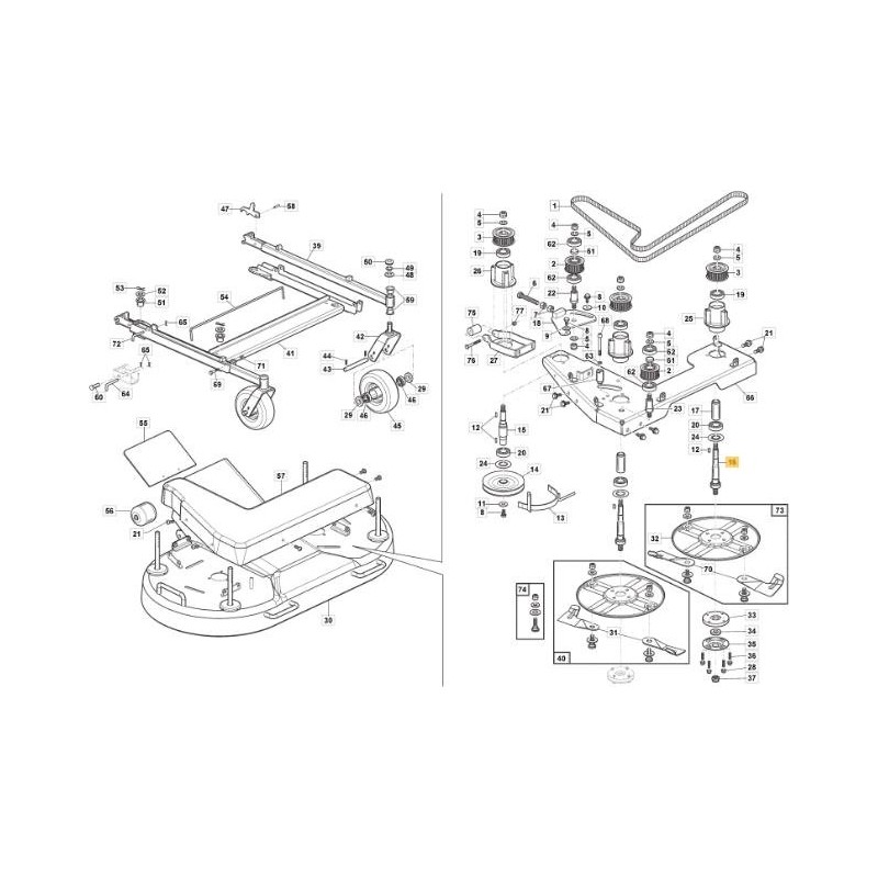 ORIGINAL STIGA ZNT KLINGENWELLE – 118830408/0