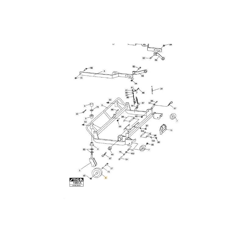 SUPPORT DE ROUE ORIGINAL STIGA - 1134-3520-01