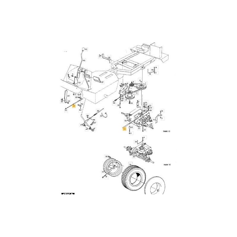 CAVO CAMBIO PARK (85-99) ORIGINALE STIGA - 1134-2031-02