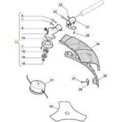 ORIGINAL STIGA GEAR HEAD - 118801370/0