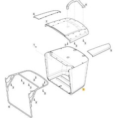 CONF. SAC EN TOILE NOIRE R72 140LT ORIGINAL STIGA - 184106079/0 | Newgardenstore.eu