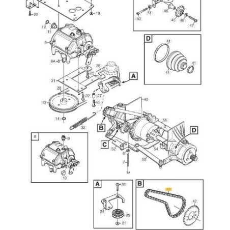CHAIN ??with ORIGINAL STIGA CHAIN ??LATCH - 1134-7771-01 | Newgardenstore.eu