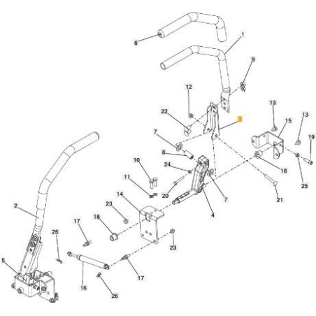 ORIGINAL STEERING CONTROL LEVER STIGA - 118830955/0 | Newgardenstore.eu