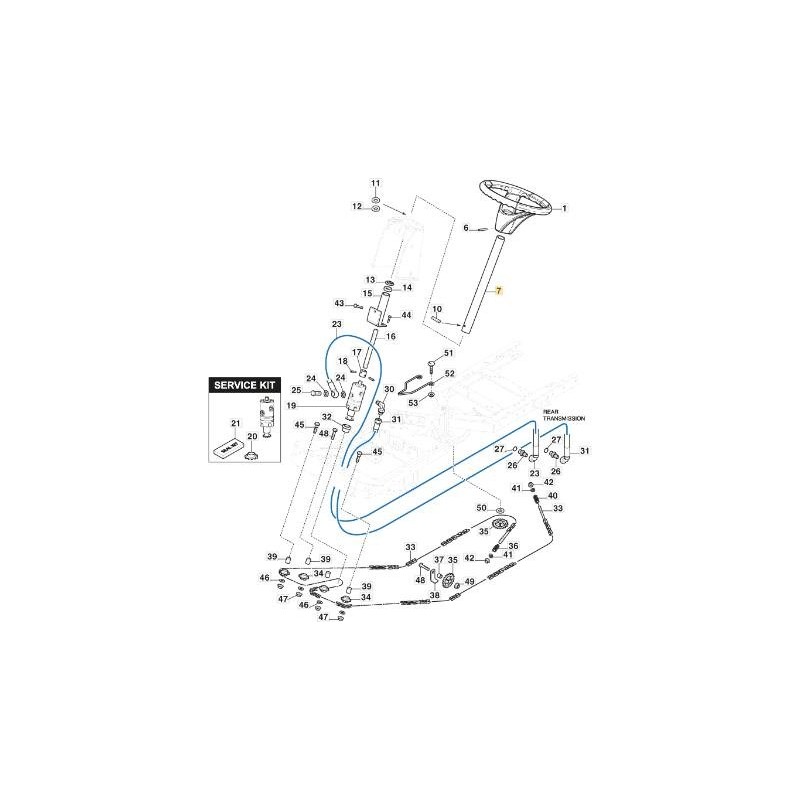 COLONNE DE DIRECTION SUPÉRIEURE. PCH CG VNN ORIGINAL STIGA - 387520141/0