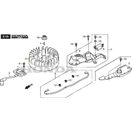 VOLANT MAGNÉTO ORIGINAL STIGA - 118552176/0 | Newgardenstore.eu