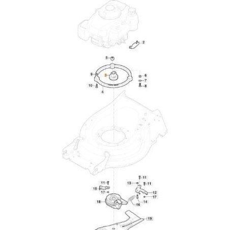 POLEA DE MOTOR ORIGINAL STIGA MP2 554 BBC - 122601935/0 | Newgardenstore.eu