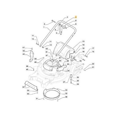 SUPPORT ANTI-VIBRATION POIGNÉE INFÉRIEURE RSB GABY ORIGINAL STIGA - 322785285/0 | Newgardenstore.eu
