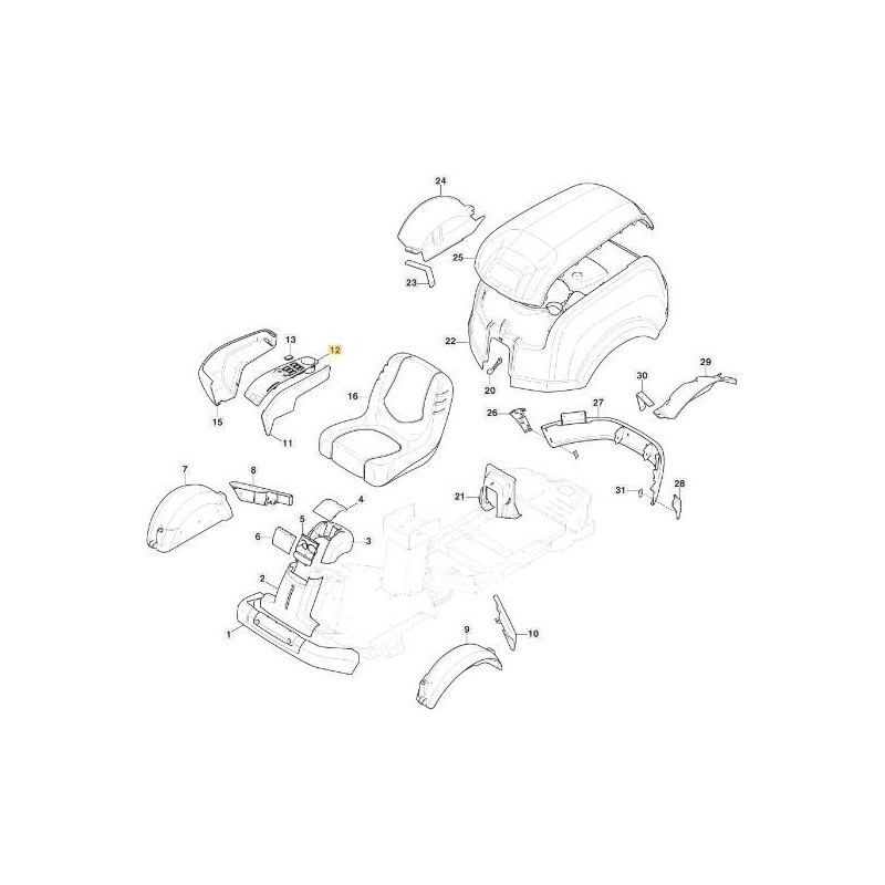 TABLERO S/LIFT HYDR.-CHOKE-IN.C/FR.-MAN LEVING ORIGINAL STIGA - 1134-6096-07