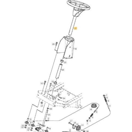 ORIGINAL STIGA CASTELGARDEN STEERING WHEEL ASSEMBLY - 1134-5496-03 | Newgardenstore.eu