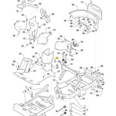 PLACA DE COLUMNA DE ASIENTO DELANTERO PFM VNN ORIGINAL STIGA - 387547011/1