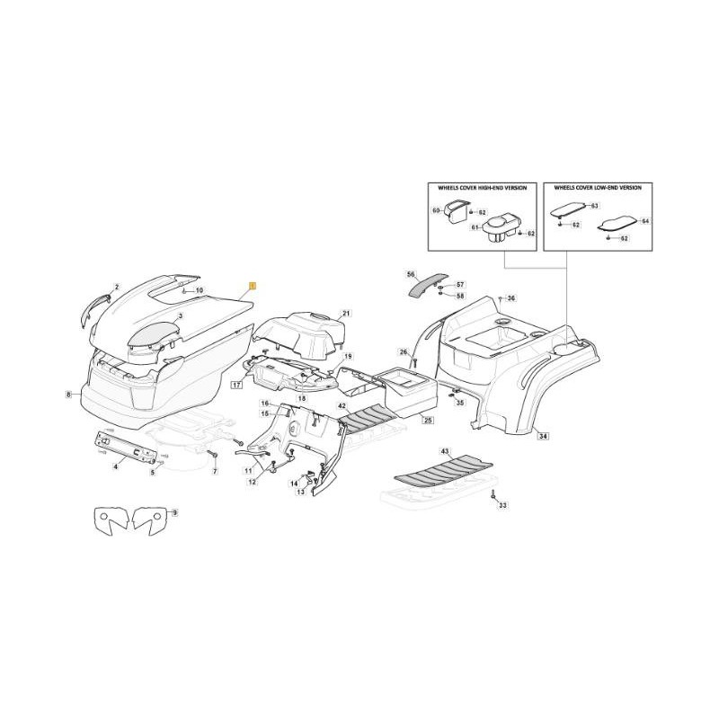 OBERE MOTORHAUBE SDX ROT FARBE RAL3003 ORIGINAL STIGA - 325076980/0