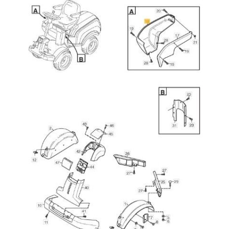 TAPA DE CONSOLA DERECHA ORIGINAL STIGA PARK - 1134-3979-01 | Newgardenstore.eu