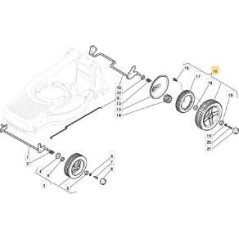 GEFORMTES ALUMINIUMRAD 215 LAGER X TR ORIGINAL STIGA - 381007368/0